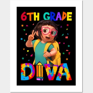 6th Grade Diva Back To School Posters and Art